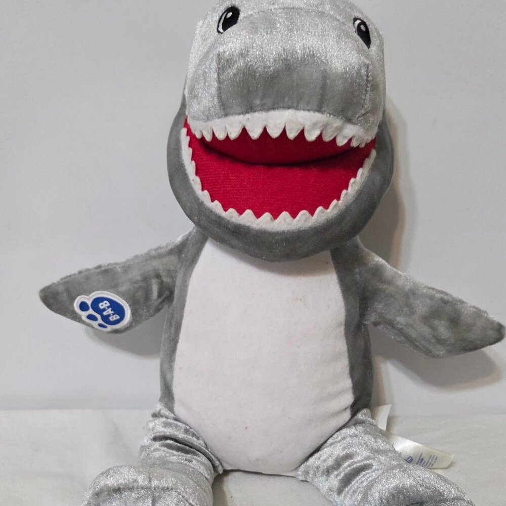 Build A Bear Workshop 14” Toothy Great White Shark Stuffed Animal Plush No Sound